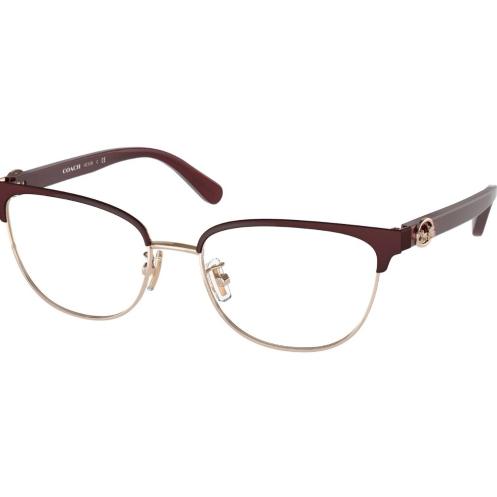 Preloved Coach Women's Burgundy and Gold Glasses